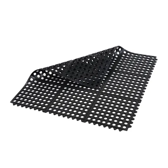 3X 3FT Black Interlocking for Wet and Dry Area Kitchen Anti