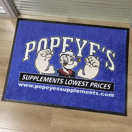 Custom Printed Linen Antislip Jute Kitchen Floor Mat Blank Linen Rubber Mat 