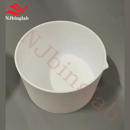 Customized PTFE Beakers 1.7L for Testing The Effects of New Etching Solutions on Silicon Wafers 