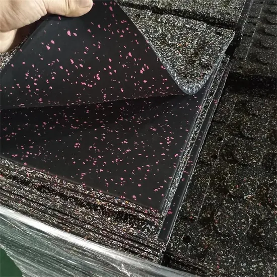Sound Muffling 50*50cm Noise Reducing EPDM Flecks Gym Rubber Floor 