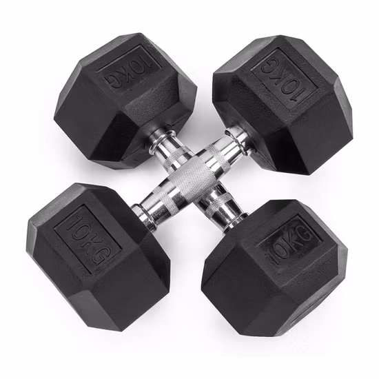 Gym Use High Advanced 375 Rubber Coated Tmt Dumbbell Fitness