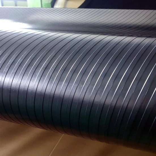 Heat Resistant Latex Polyurethane Ribbed Corrugated Rubber Sheet 