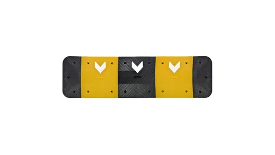 New Arrive Durable Reflective Rubber Black and Yellow Speed Bump 