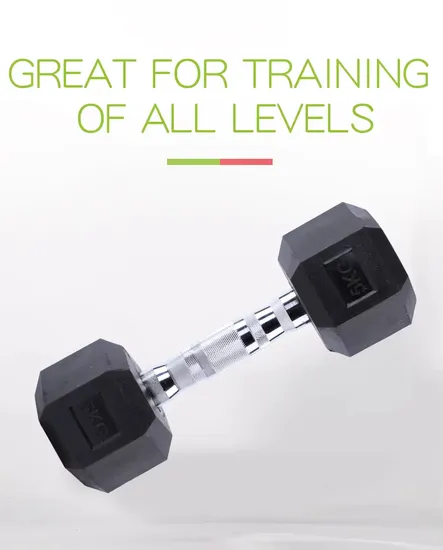 Gym Customized Hot Sale Adjustable Dumbells Cheap Dumbbell Sets Hex Rubber Dumbbell 