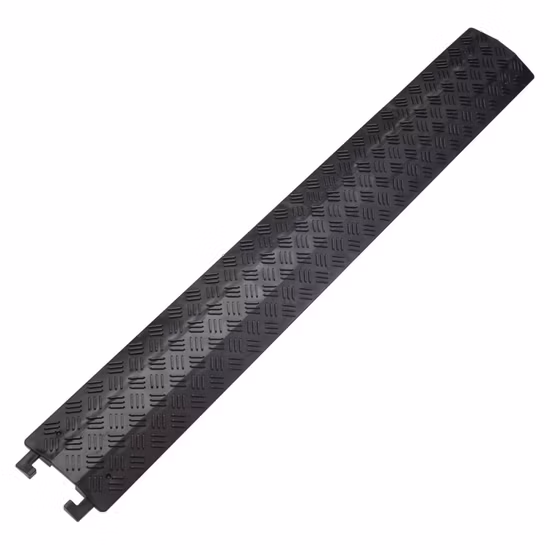 Indoor Cable Protector Cord Cover 3 Cord Channels Durable Black PVC Flexible Odor Free Easy to Unroll Easy to Unroll and Open Speed Bumps